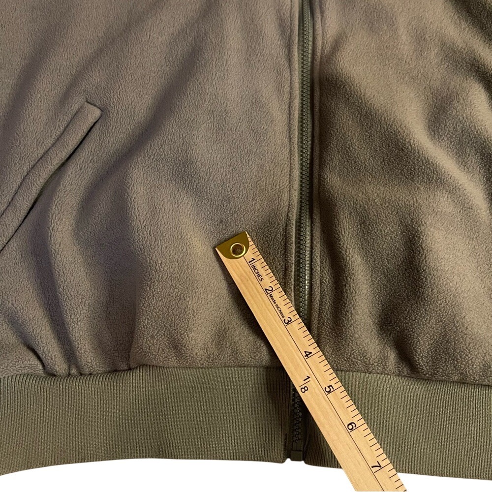 Columbia Sportswear Fleece Shooting Vest Olive Green XXL Full Zip Quilted Patch‎ - Picture 5 of 5